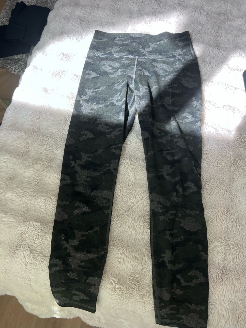 Fabletics Black Camo High-Rise Leggings